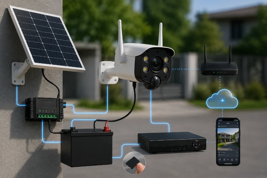 how does solar cctv camera works (2)