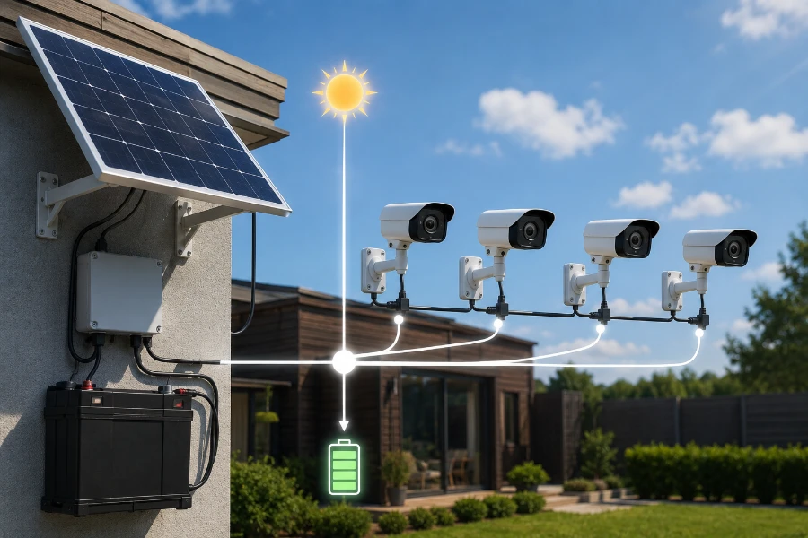 how many solar cameras can one panel power (2)
