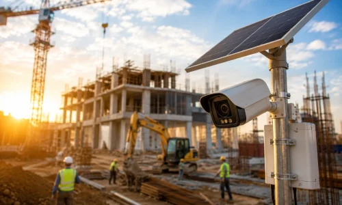 solar powered security camera for construction site (1)